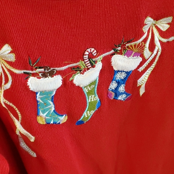 Holiday sweatshirt Women's XL. Nice details. - Picture 3 of 7